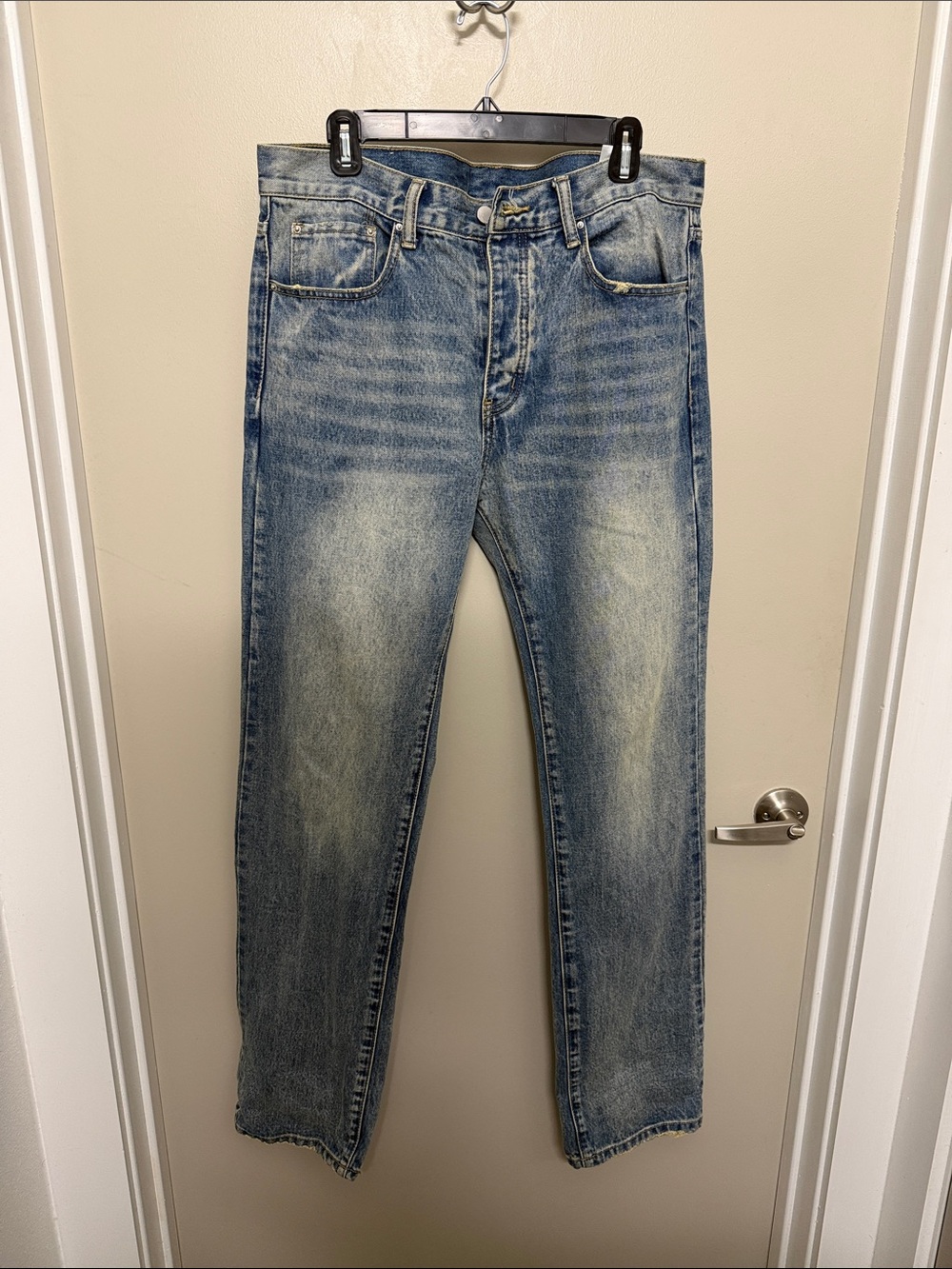 MNML Light Blue Straight Leg Jeans